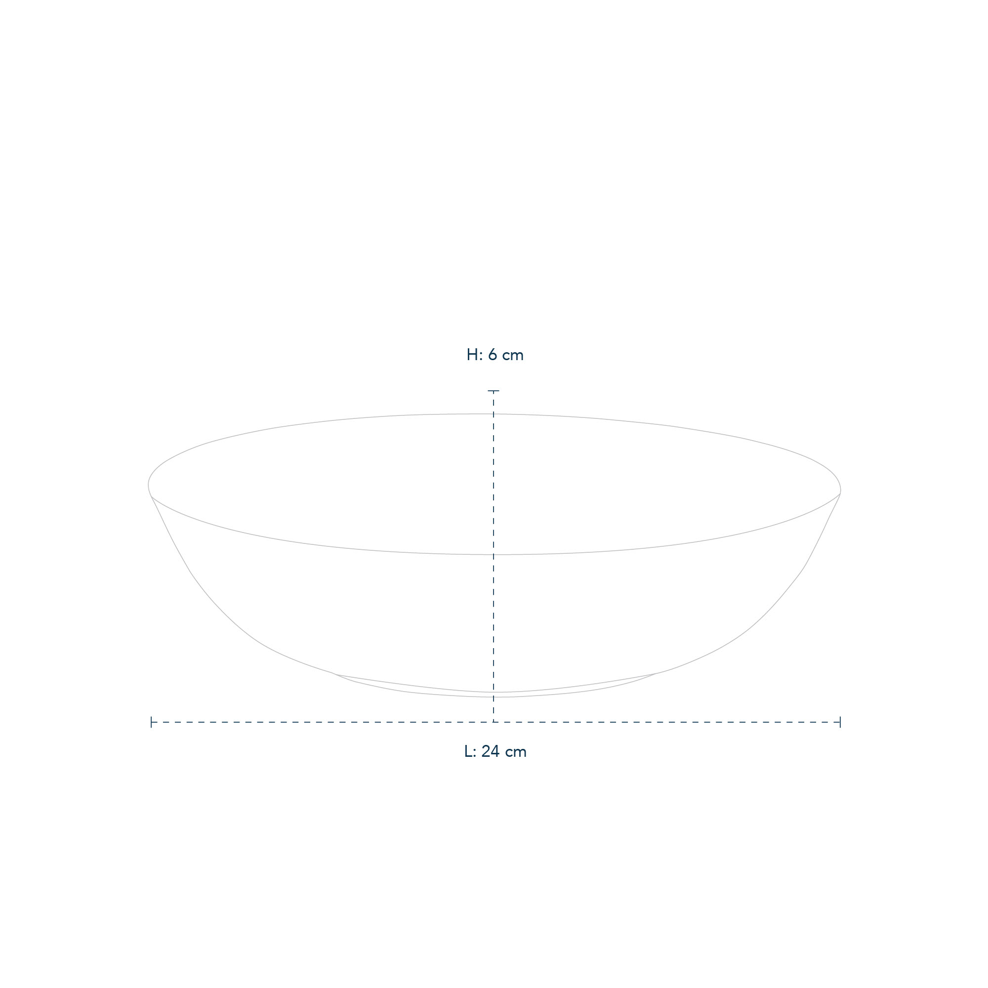 Line Drawing of Star Fluted Bowl 175cl